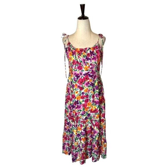 Showpo Dress Women 8 Pink Packed Floral Print Monaco Midi Boho Cottagecore - Picture 2 of 13
